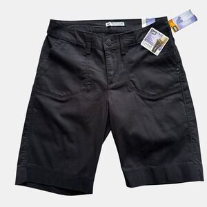 Vintage Lee Midrise Bermuda Slender Secret Shorts Black Size 10 NWT Preppy Y2K
